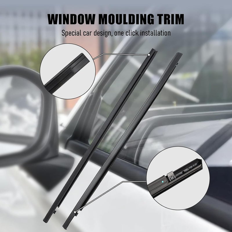 ItranMc Car Window Weather Stripping Molding Trim Belt,Compatible with Honda Civic 2016-2021 4-Door Sedan, Replace#72450-TEA-T01 72410-TEA-T01 72950-TEA-T01 72910-TEA-T01 - Image 3
